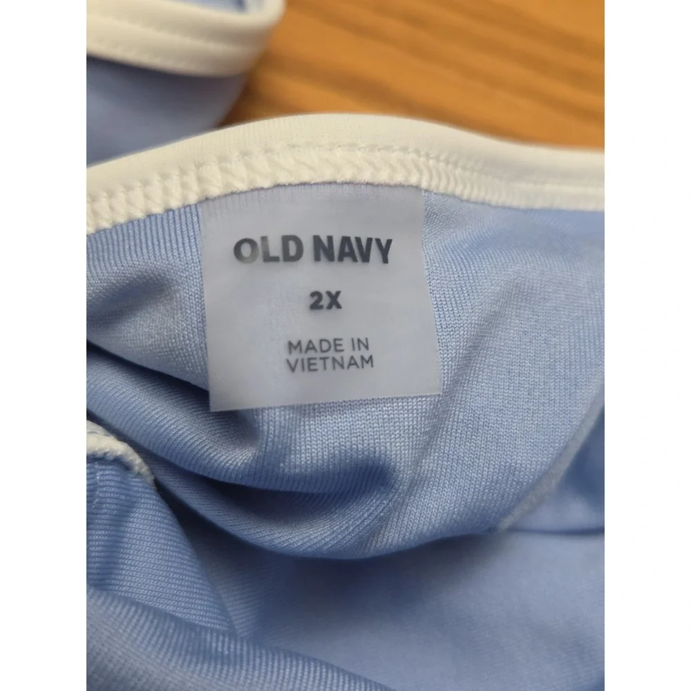 Old Navy Comfortable Basic Half-Zip One-Piece Blue Swimsuit for Women 2X NWT